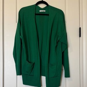 89th & Madison Green Open Cardigan